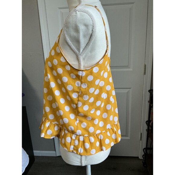 Volcom Womens Read The Room Spaghetti Strap Cami Top polka dot Small‎ - Picture 11 of 11